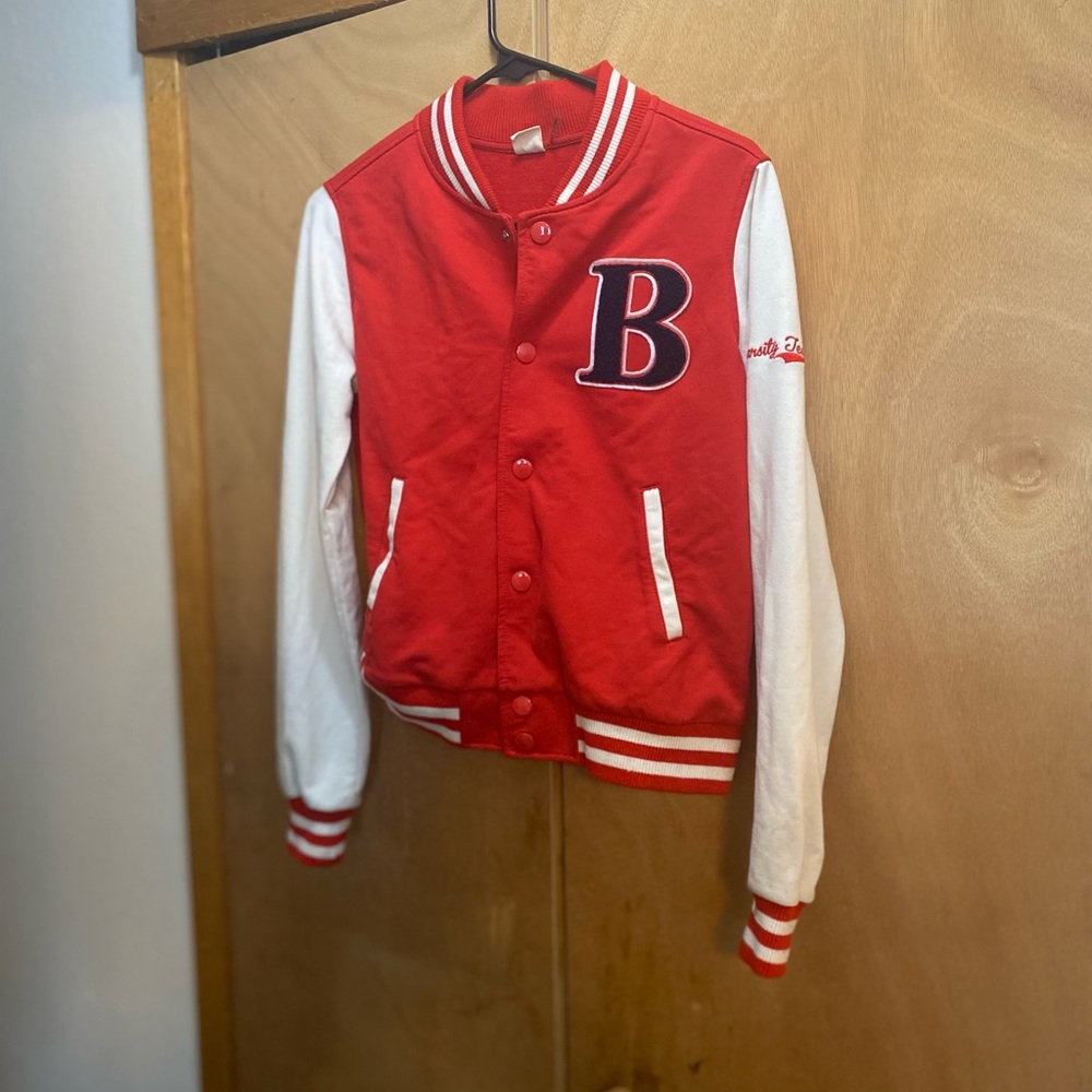 Red Varsity Letterman Jacket